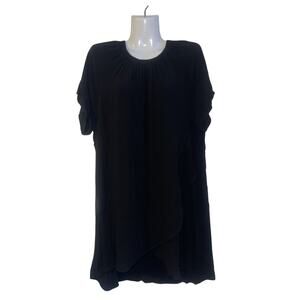 H&M Maternity Nursing Black Flow Dress Size Large Comfort Casual Relaxed NWT